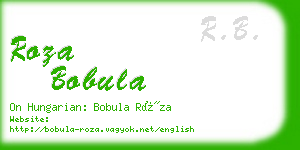 roza bobula business card